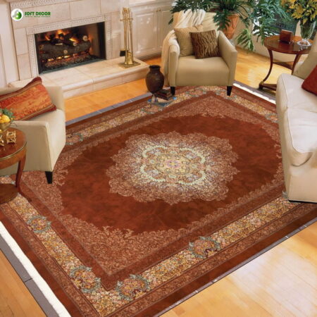 Кафяв килим Класически дизайн- Код: A1226
