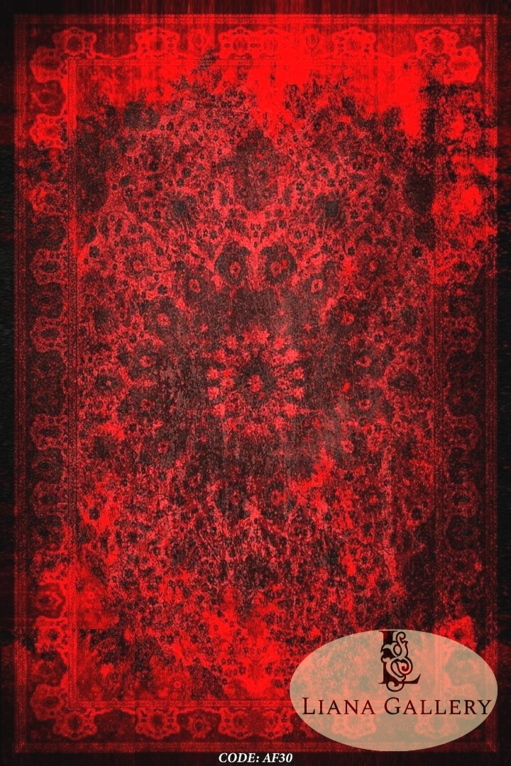 Red Vintage Design Persian Carpet- Червен винтидж дизайн персийски килим