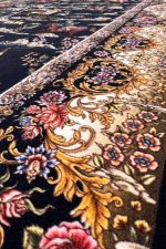 Vintage Design Black Persian Carpet