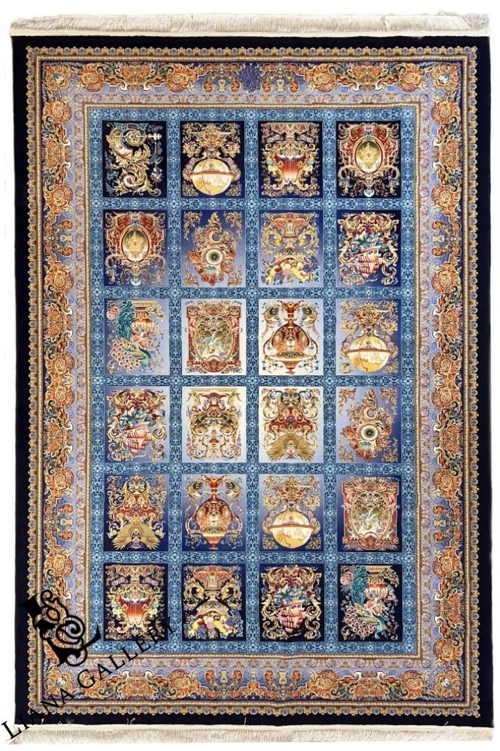 Многоцветен персийски килим Винтидж дизайн - Код: V2659
