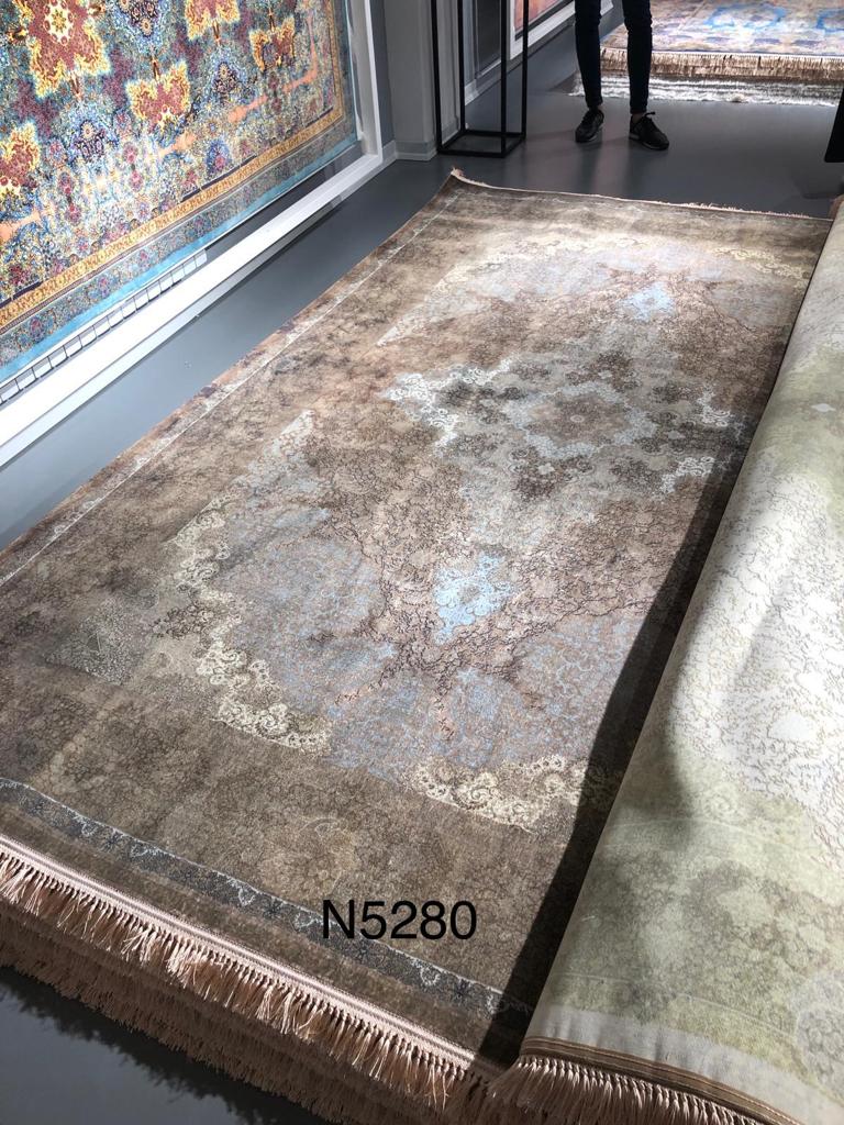 Класически дизайн син и сив персийски килим - Код: N5280-Classic Design Blue & Grey Persian Carpet - Code: N5280