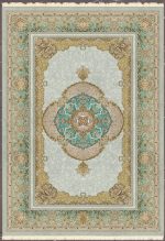 Сив и зелен винтидж дизайн персийски килим – Grey & Green Vintage Design Persian Carpet –