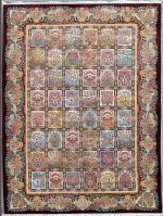Кремав и цветен ретро дизайн персийски килим –Cream & Colorful Vintage Design Persian Carpet 1