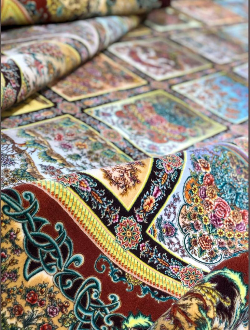 Кремав и цветен ретро дизайн персийски килим –Cream & Colorful Vintage Design Persian Carpet 2