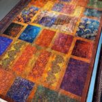 Многоцветен персийски килим с модерен дизайн - Код: C9139
