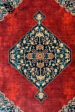 Червен персийски килим с винтидж дизайн - DC10