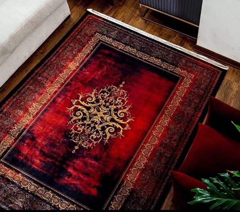 Червен персийски килим Неокласически дизайн – Код: D1947
