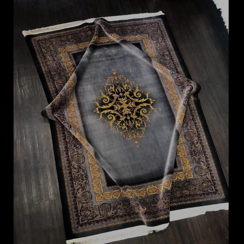Неокласически дизайн на сив персийски килим – Код: D19482