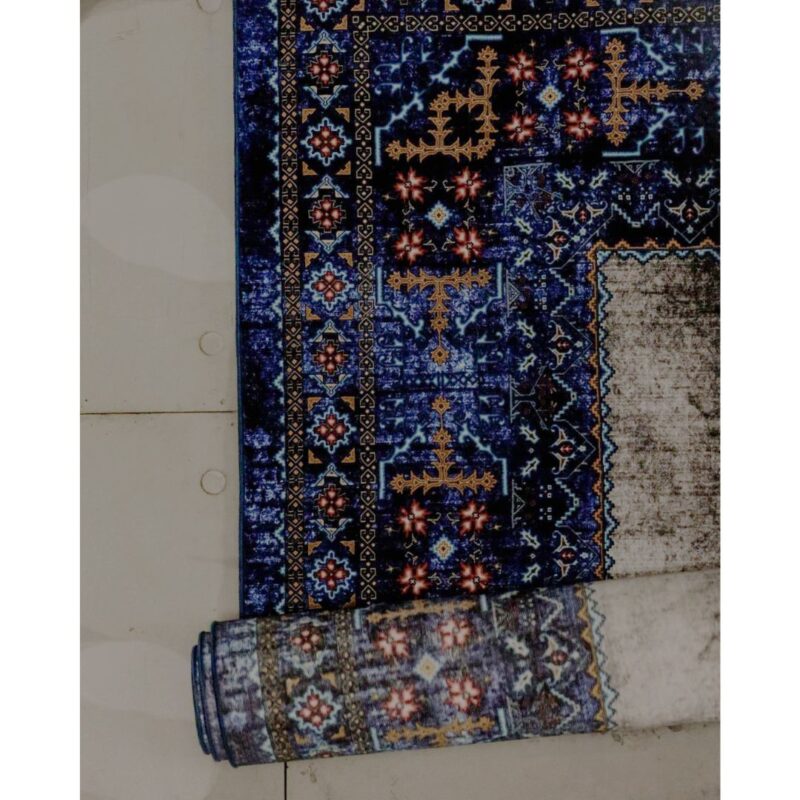 Син и сив персийски килим с неокласически дизайн - Код: AF191