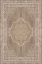 Персийски килим в кремав и кафяв ретро дизайн - код R110