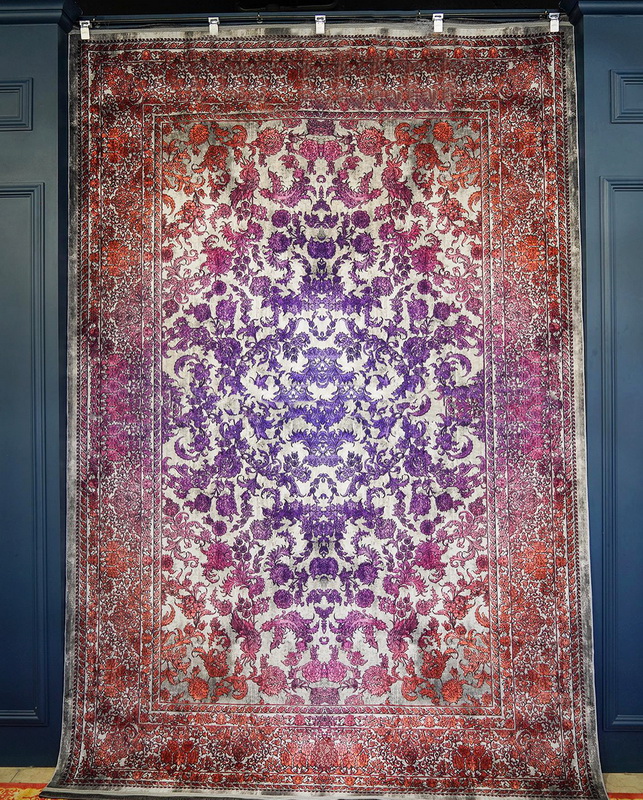 Персийски килим в лилав цвят с неокласически дизайн – Код: MT332
