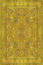 Жълт персийски килим с класическа шарка – Код MT60