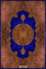 Персийски килим в син и меден цвят с неокласически дизайн – код AF221