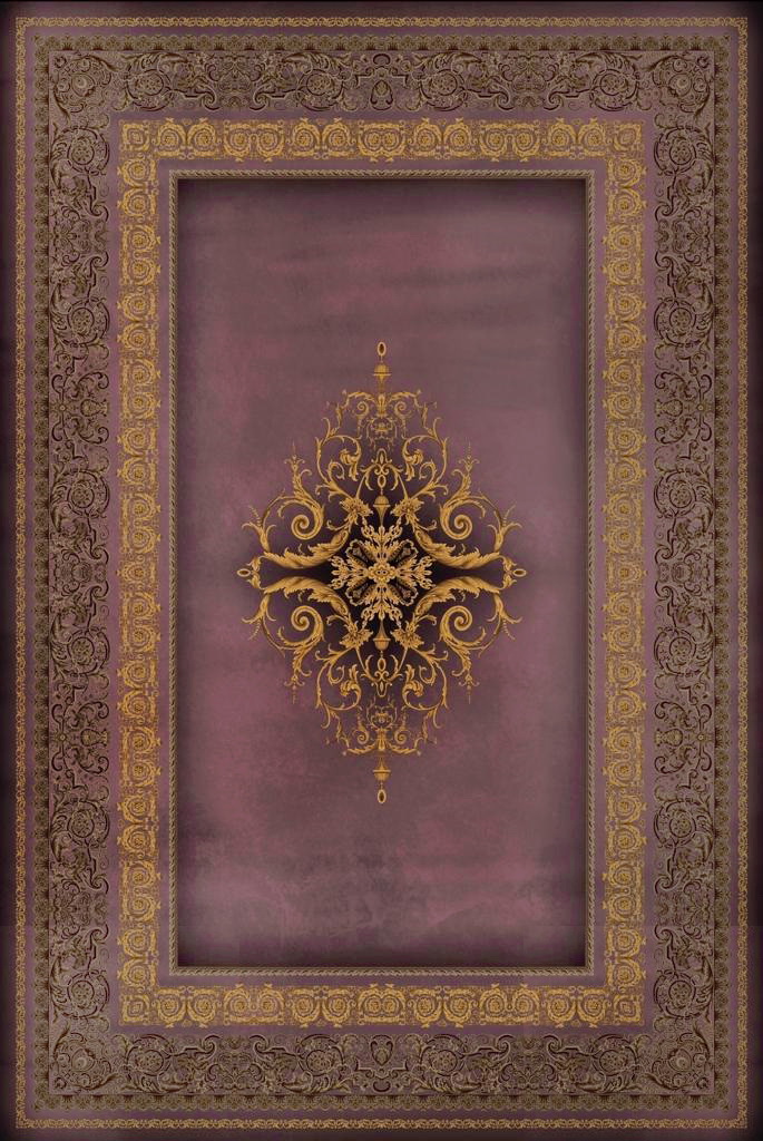Purple Persian Carpet Neoclassical Design –Code: D1971