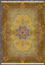 Neoclassical Design Rug Golden Persian Carpet –Code :A2826