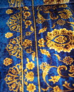 Килим с неокласически дизайн Син и златист персийски килим – Код MT192