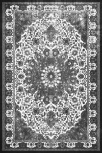 Neoclassical Design Carpet Grey Color Persian Rug–Code AF32