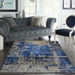 Модерен дизайнерски син персийски килим–код AF110
