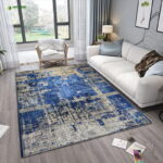 Модерен дизайнерски син персийски килим–код AF110
