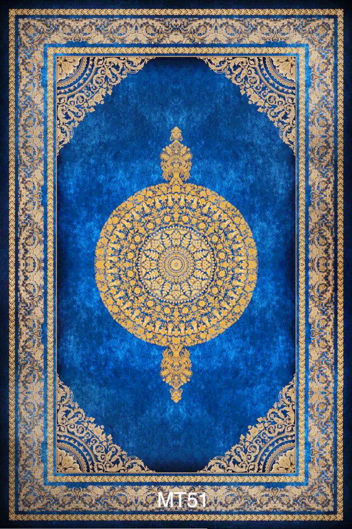 Blue and Golden Classic Carpet–Code MT51