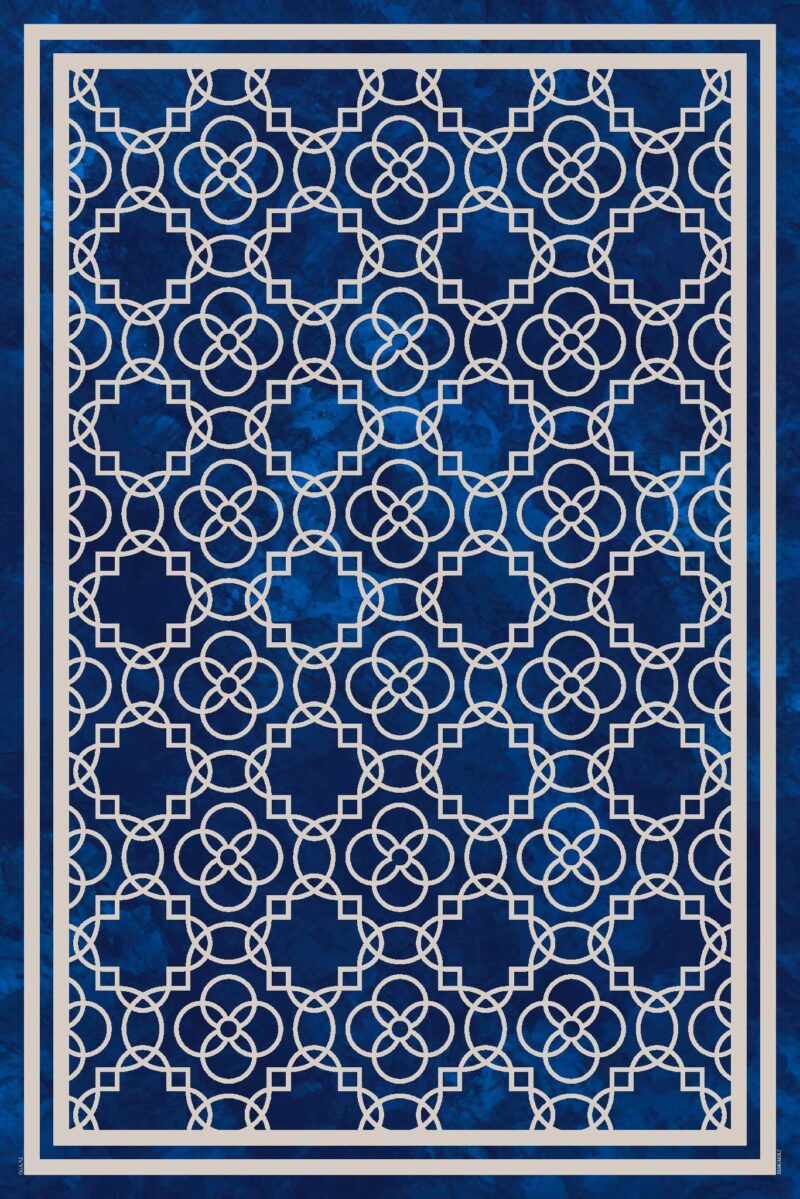 Син модерен килим персийски килим – Код: IVY90
