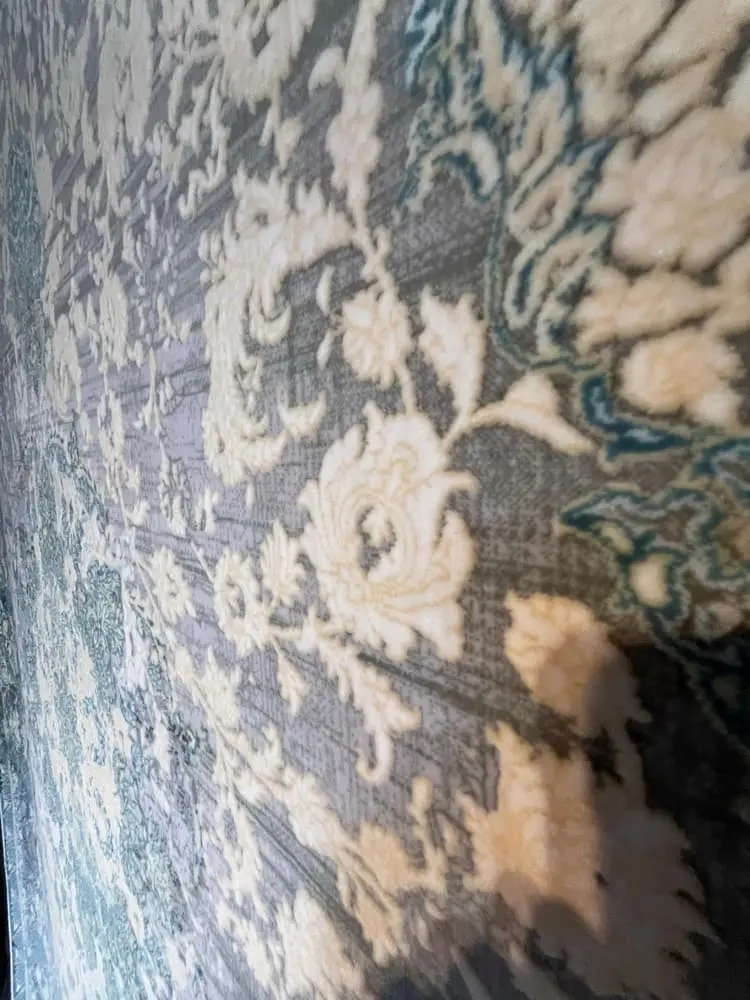 Turquoise Vintage carpet for living room