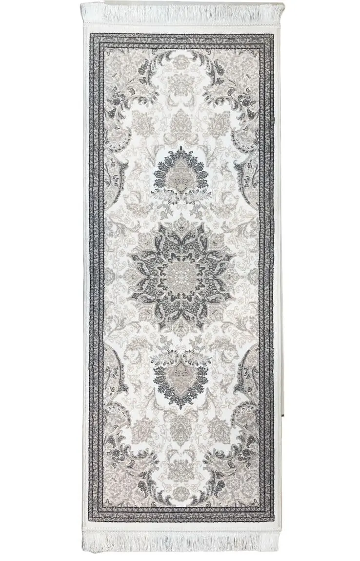 Grey runner carpet for hallway and bedroom 50/125 cm- Lena