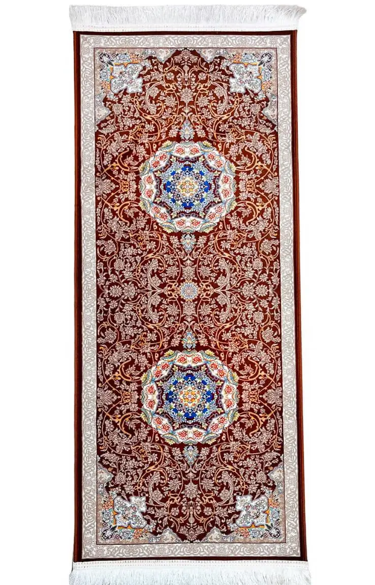 Brown runner carpet for hallway and bedroom- Delnaz