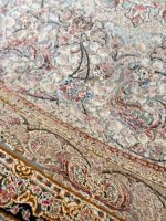 Кръгъл килим Кремав и сив цвят - Aysan