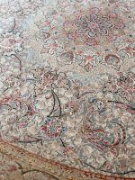 Кръгъл килим Кремав и сив цвят - 150/150 см