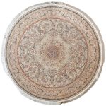Кръгъл килим Кремав и сив цвят- 150/150 см- Aysan