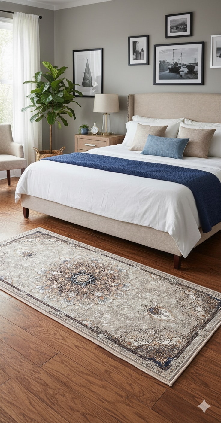 Beiger Perser-Läufer 50×100 cm für Flur und Schlafzimmer