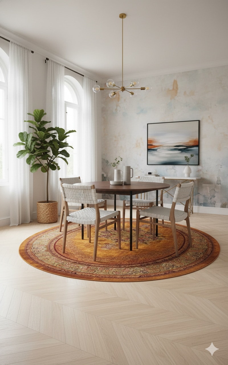 Yellow classic Persian carpet for living room X135 | Liana Gallery