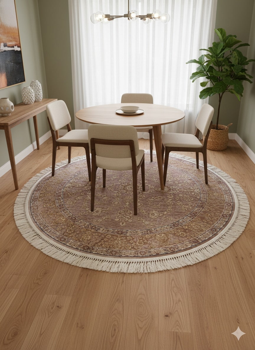 Perserteppich rund beige 150x150